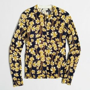 JCREW Floral Caridgan